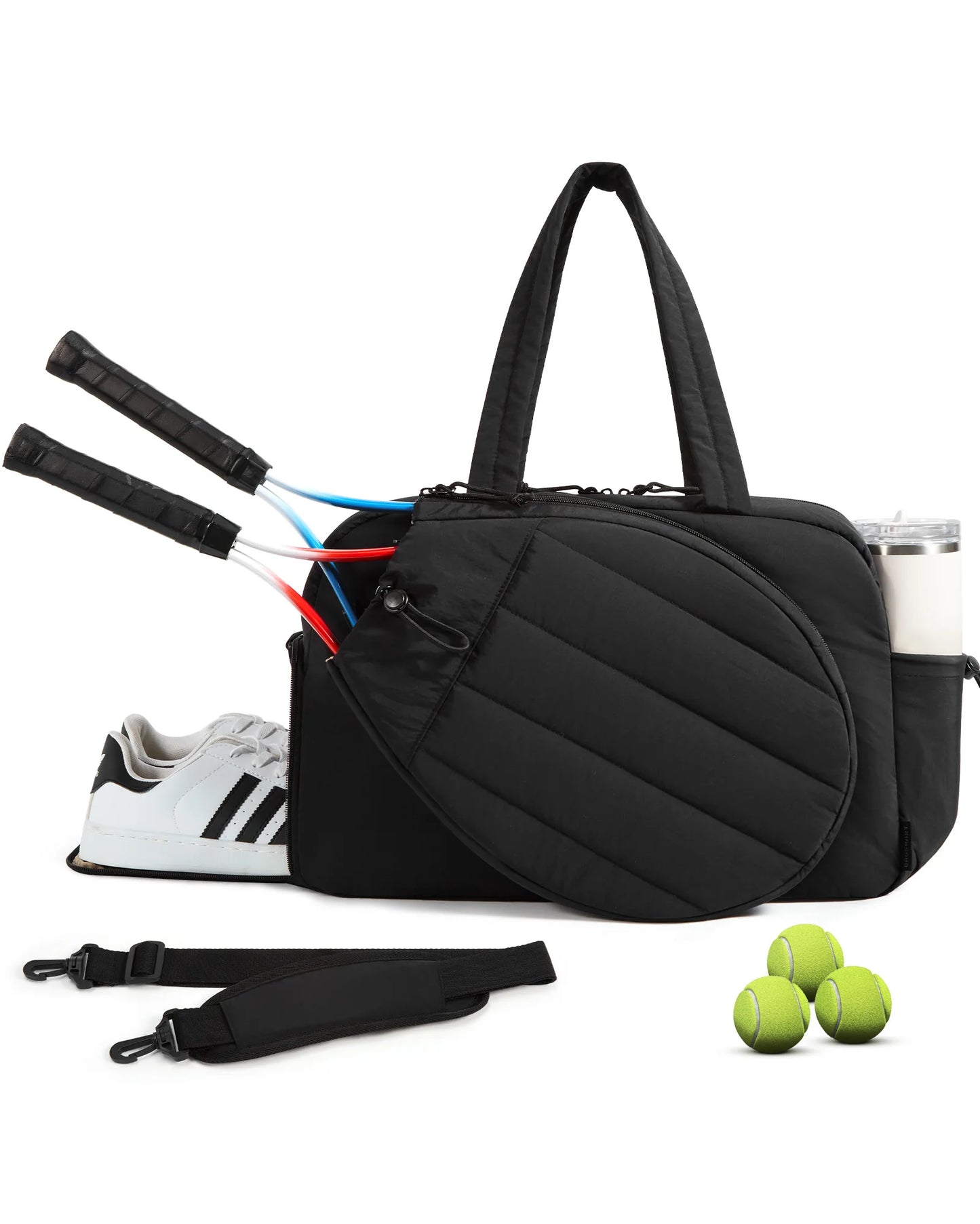 Sac de sport femme 35L – Tennis, Pickleball, Badminton, Gym & Voyage avec compartiment chaussures