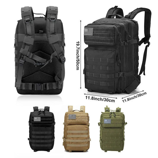 50L Waterproof Tactical Backpack - Large Capacity Multifunction | Travel, Hiking & Outdoor Sports | Unisex