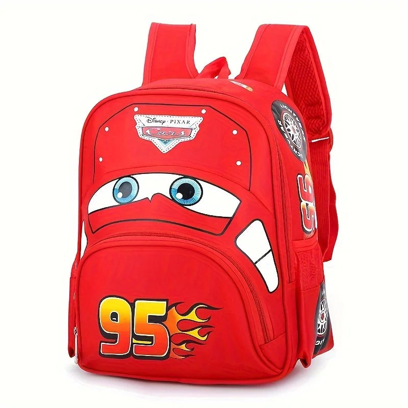 Toddler Backpack with Cartoon Car - Cute and Casual (34×29×13 cm)