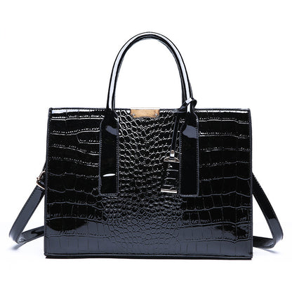 European Style Crocodile Pattern Shoulder Handbag