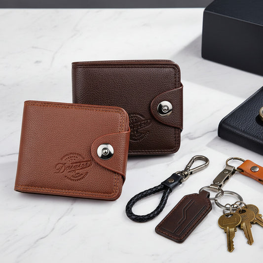 Portefeuille Homme Cuir Texturé — Multi-Cartes & Grande Capacité