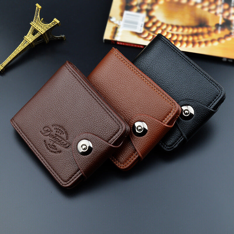 Portefeuille Homme Cuir Texturé — Multi-Cartes & Grande Capacité