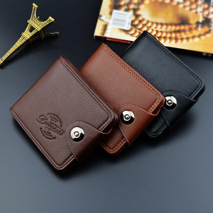 Portefeuille Homme Cuir Texturé — Multi-Cartes & Grande Capacité