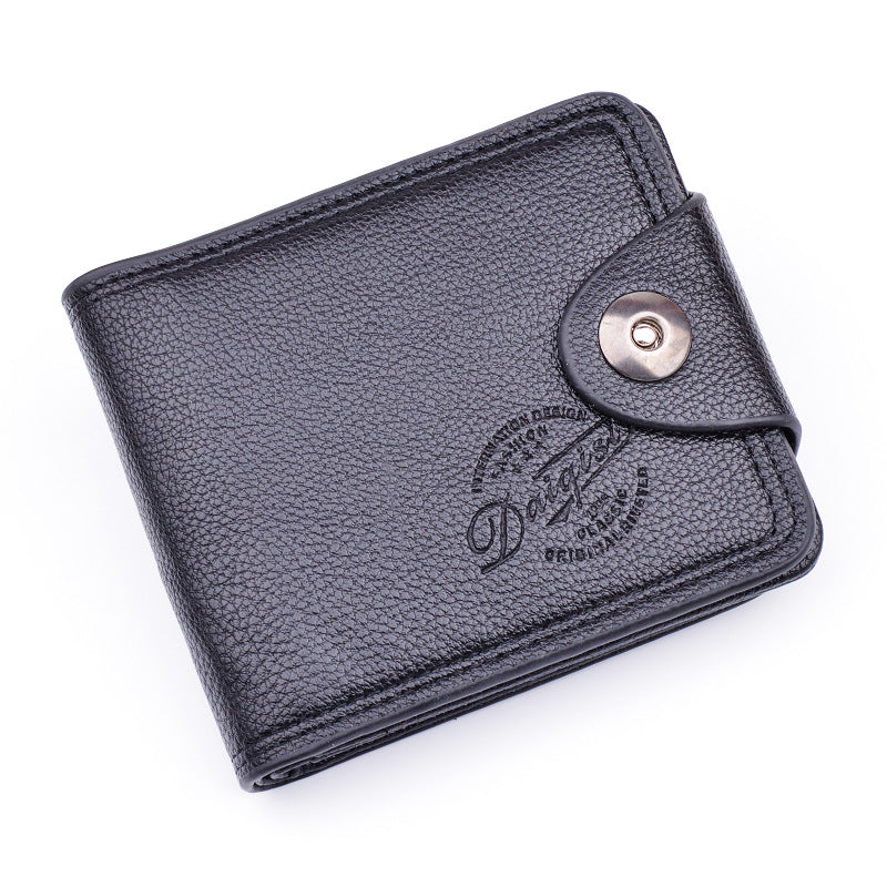 Portefeuille Homme Cuir Texturé — Multi-Cartes & Grande Capacité