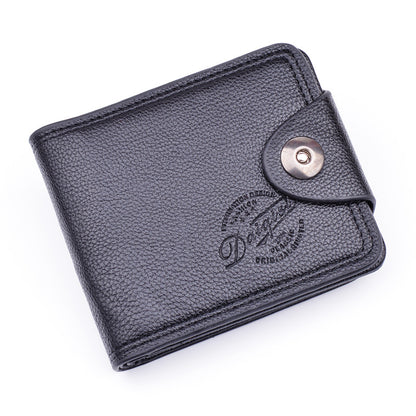 Portefeuille Homme Cuir Texturé — Multi-Cartes & Grande Capacité