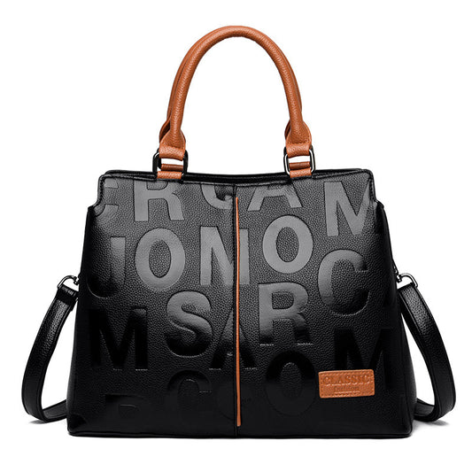 Sac à Main Femme Bicolore Grande Capacité en Cuir PU