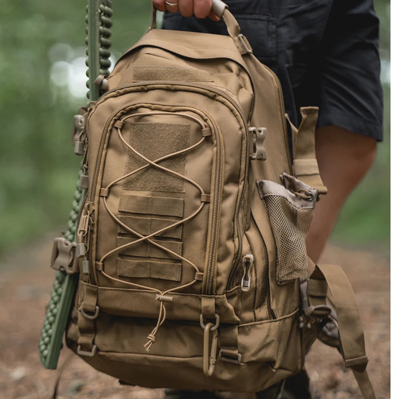 Extendable Tactical Backpack 40–65L – MOLLE System | Laptop Compartment & Water Bladder Pocket | Hiking, Camping & Hunting | 8 Colors