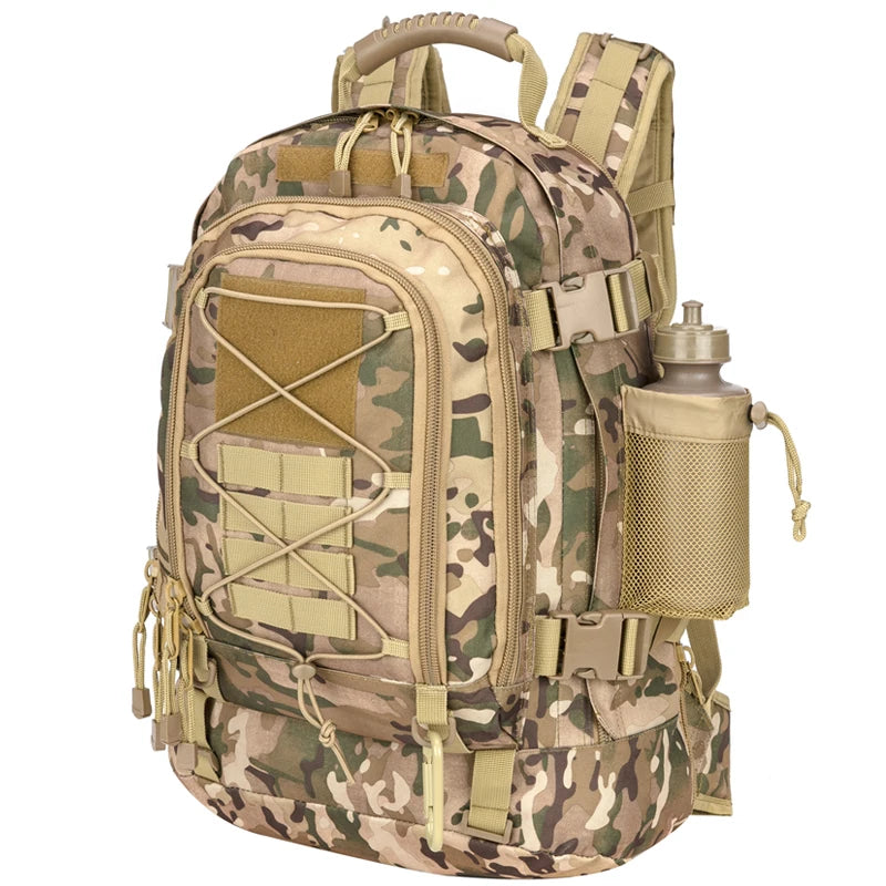 60L Waterproof Tactical Military Backpack – MOLLE System | Hiking, Camping & Hunting | 8 Colors
