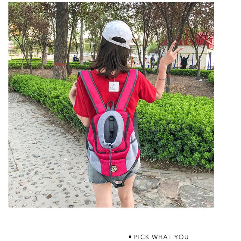 Sac à Dos Transporteur Chien & Chat – Mesh Respirant | Balade, Moto & Vélo | Tailles S, M & L