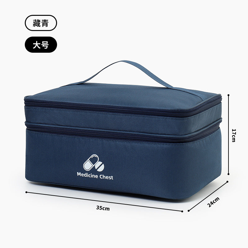 Trousse à Médicaments Portable — Grande Capacité & Double Compartiment