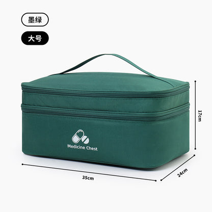 Trousse à Médicaments Portable — Grande Capacité & Double Compartiment