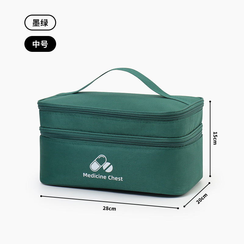 Trousse à Médicaments Portable — Grande Capacité & Double Compartiment