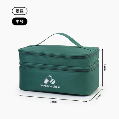Trousse à Médicaments Portable — Grande Capacité & Double Compartiment