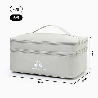 Trousse à Médicaments Portable — Grande Capacité & Double Compartiment