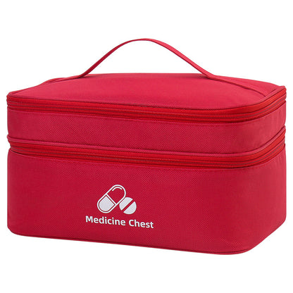 Trousse à Médicaments Portable — Grande Capacité & Double Compartiment