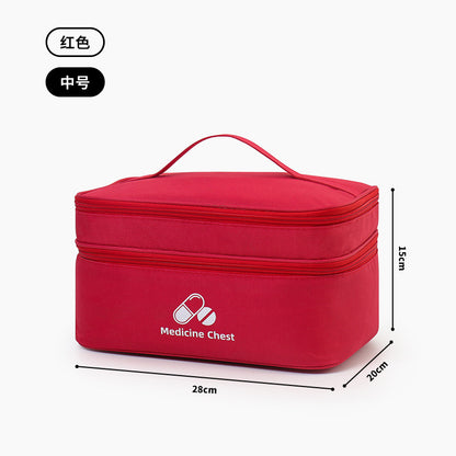 Trousse à Médicaments Portable — Grande Capacité & Double Compartiment
