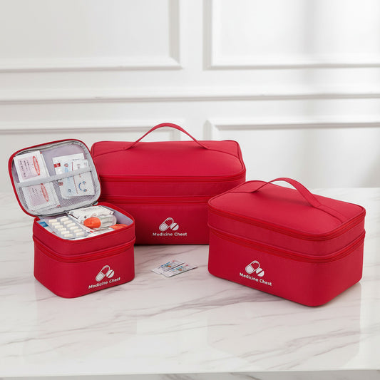 Trousse à Médicaments Portable — Grande Capacité & Double Compartiment