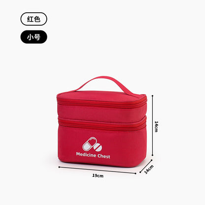 Trousse à Médicaments Portable — Grande Capacité & Double Compartiment