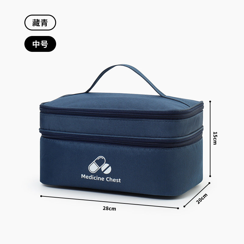 Trousse à Médicaments Portable — Grande Capacité & Double Compartiment