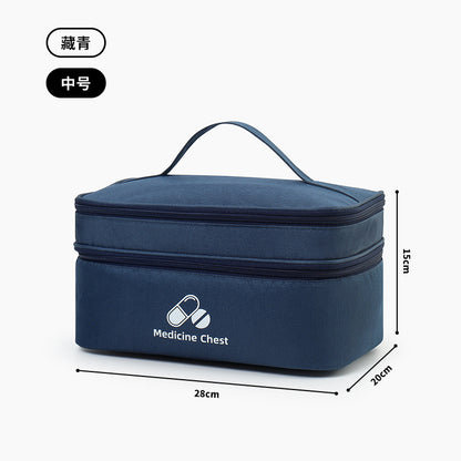 Trousse à Médicaments Portable — Grande Capacité & Double Compartiment