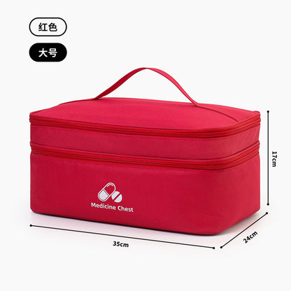 Trousse à Médicaments Portable — Grande Capacité & Double Compartiment