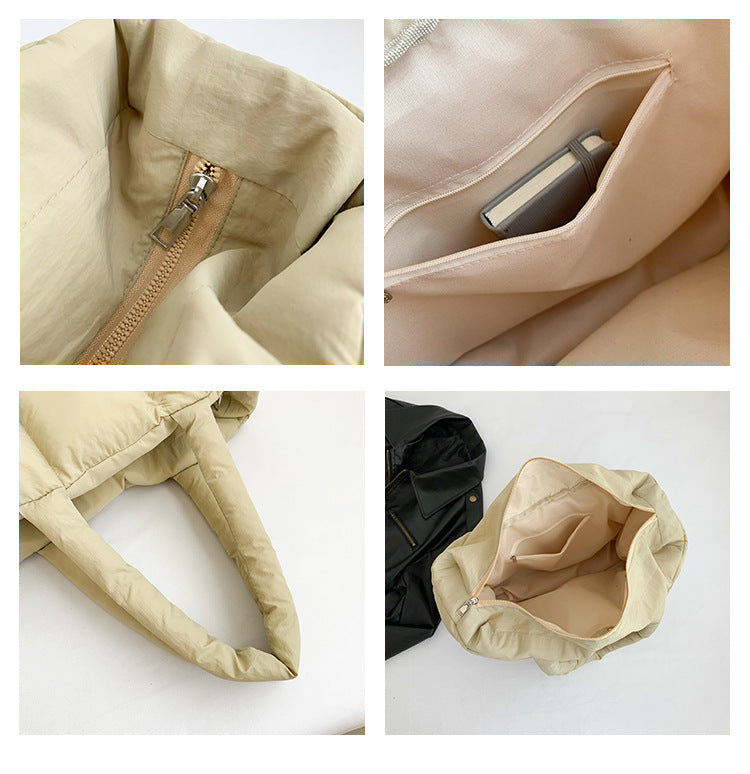 Sac Fourre-Tout Matelassé à Carreaux – Grande Capacité, Imperméable & Style Rétro