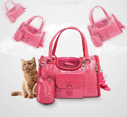 Sac Transporteur Chien & Chat – Bandoulière en Cuir PU | Taille S & M | Chihuahua & Petits Chiens