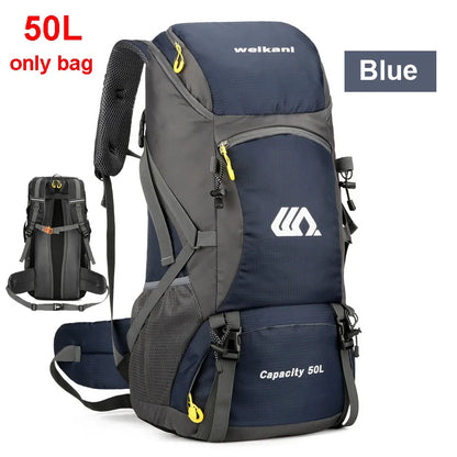 50L Waterproof Travel Backpack – Shoe Compartment & Hydration Bladder Pocket | Hiking, Camping & Mountaineering | Unisex