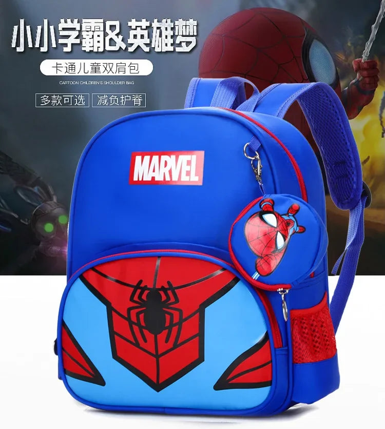 Spider-Man Kids' Backpack — ergonomic, cartoon, ages 4-13