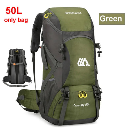 50L Waterproof Travel Backpack – Shoe Compartment & Hydration Bladder Pocket | Hiking, Camping & Mountaineering | Unisex