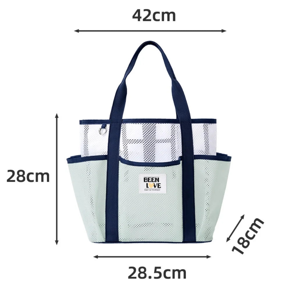 Sac de Plage et Gym en Maille – Grande Capacité, Portable, Idéal Piscine et Voyage