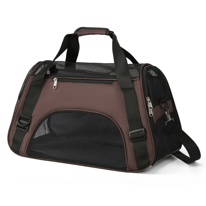 Breathable Mesh Cat & Dog Carrier – Foldable | Sizes S, M & L | Travel & Outdoor