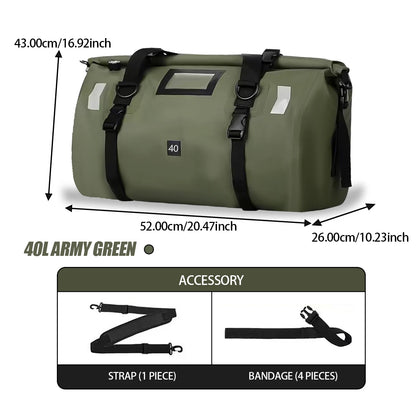 Waterproof Motorcycle Tail Bag - 20L to 100L