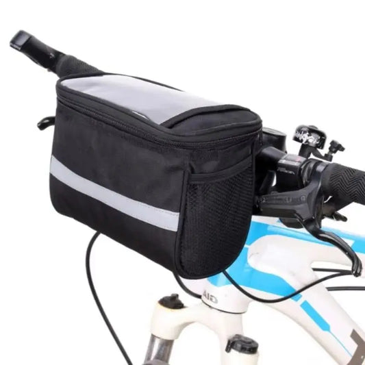 Sacoche de guidon vélo – Poche isotherme, fenêtre téléphone & bande réfléchissante