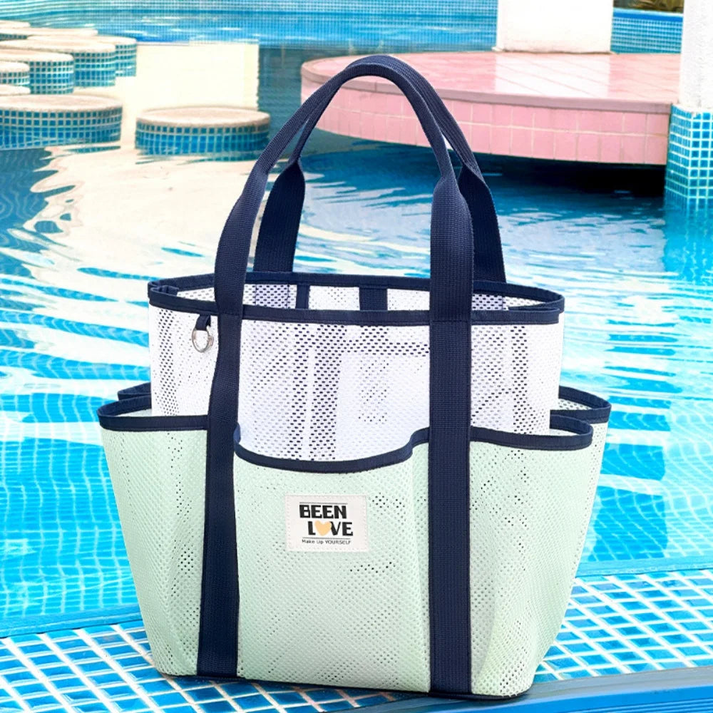 Sac de Plage et Gym en Maille – Grande Capacité, Portable, Idéal Piscine et Voyage