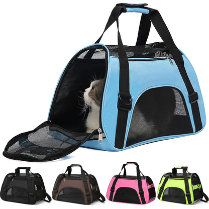 Breathable Mesh Cat & Dog Carrier – Foldable | Sizes S, M & L | Travel & Outdoor
