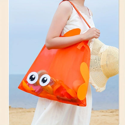 Family Mesh Beach Bag – Large Capacity, Toys, Shells, and Vacation Essentials