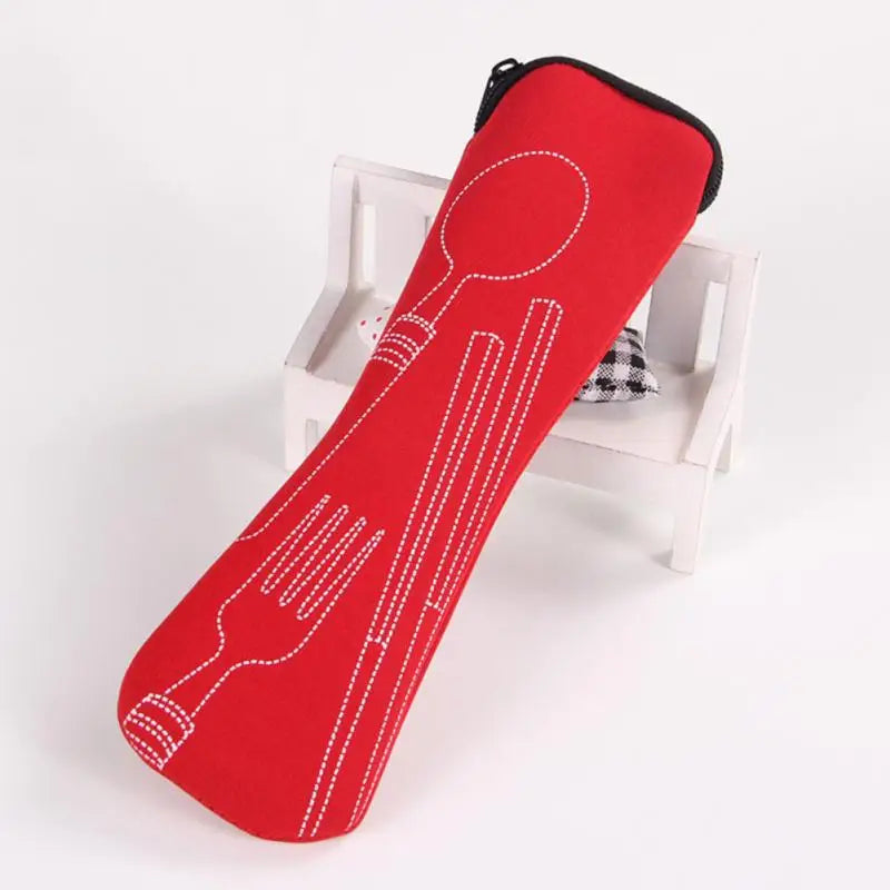 Portable Fabric Cutlery Pouch – Travel & Picnic Cutlery Storage