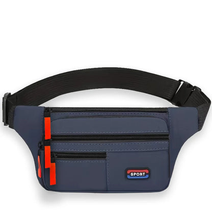 Waterproof Sports Fanny Pack — Unisex, multi-pocket, ideal for hiking and running