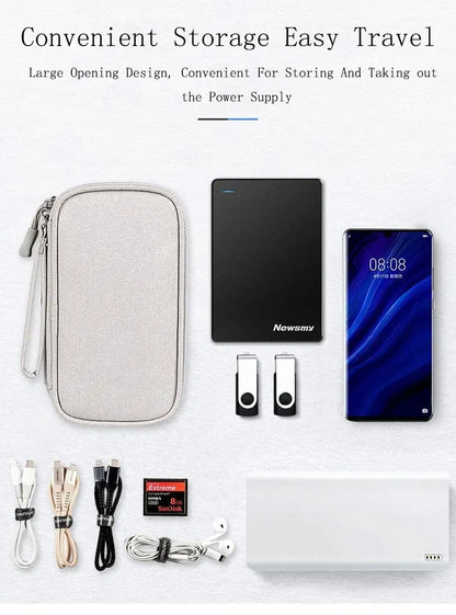 Pochette Organisateur de Câbles – Double ou Simple Couche, Imperméable & Compacte