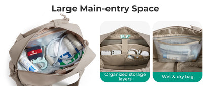 Sac de sport femme 35L – Tennis, Pickleball, Badminton, Gym & Voyage avec compartiment chaussures