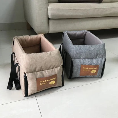 Dog & Cat Car Seat Bed – Portable & Washable | Car Safety | Sizes S & L | Chihuahua