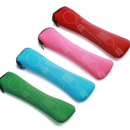 Portable Fabric Cutlery Pouch – Travel & Picnic Cutlery Storage