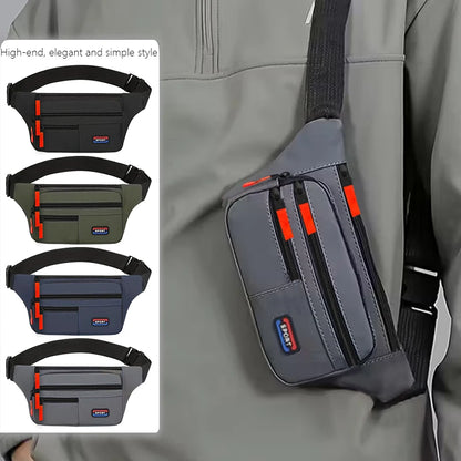 Waterproof Sports Fanny Pack — Unisex, multi-pocket, ideal for hiking and running