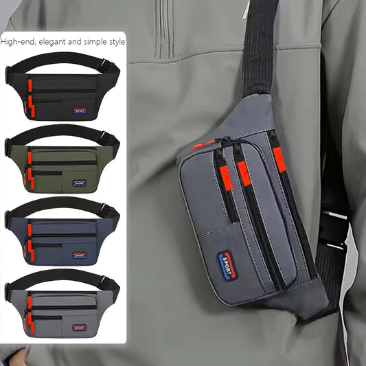 Sac banane sport imperméable — unisexe, multi-poches, idéal randonnée et course