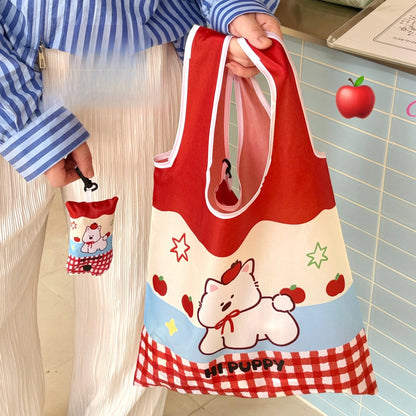 Foldable Eco-Friendly Tote Bag Large Capacity – Reusable & Cute Shopping Bag