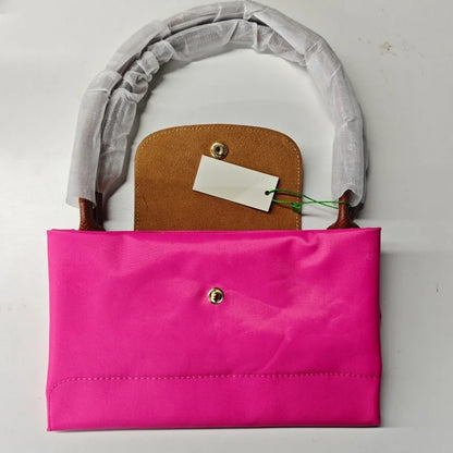 Foldable Embroidered Nylon Hobo Bag – Women's Shoulder Bag, Lightweight & Chic
