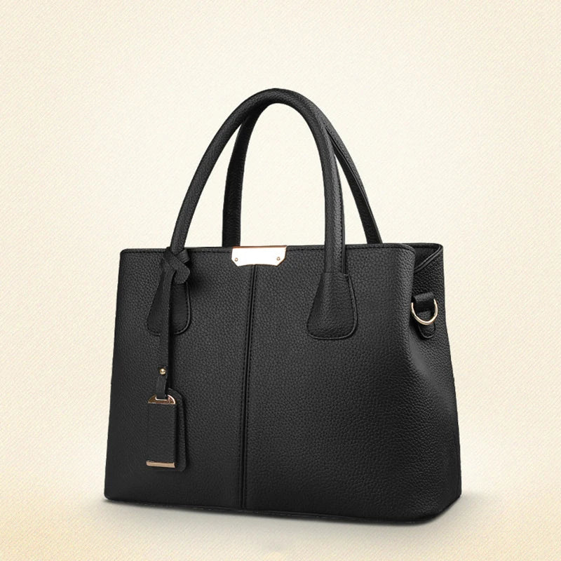 Women's PU Leather Tote Bag - Large, Shoulder & Crossbody