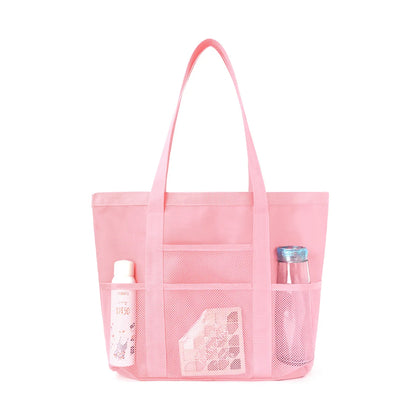 Large Capacity Mesh Beach Bag – Multifunctional | Pool & Travel Shoulder Bag | Swimsuit Storage | 8 Colors