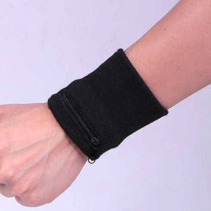 Bracelet Sport avec Pochette Zippée – Rangement Clés & Carte pour Course et Basketball
